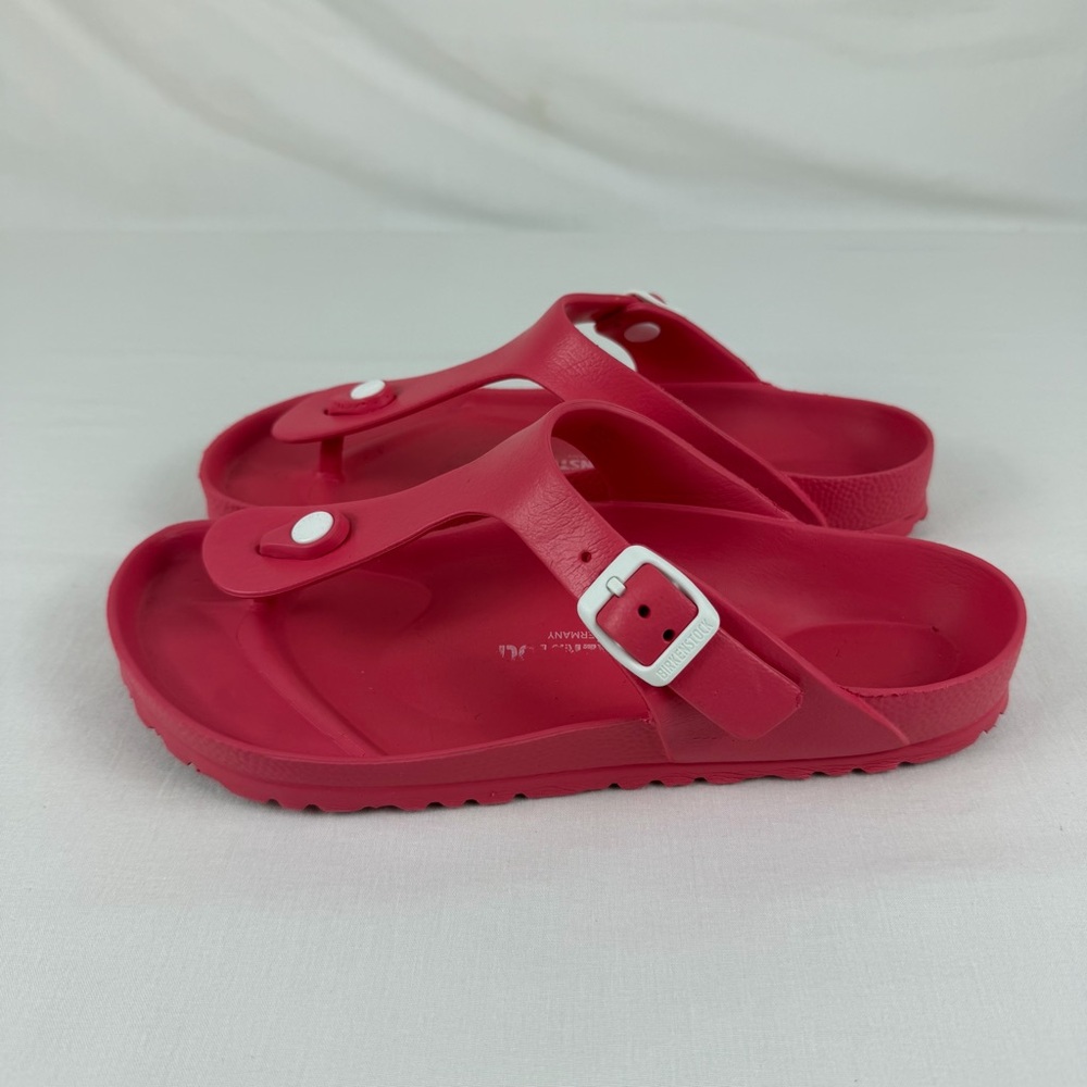 Birkenstock Womens 39  Coral Pink Gizeh‎ Eva Thong Sandals Slip On - Picture 6 of 16